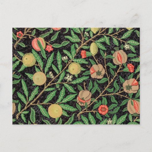 William Morris Fruit Pomegranate Floral Pattern Briefkaart (Voorkant)