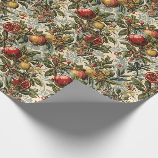 William Morris Fruit Pomegranate floral pattern Cadeaupapier (Hoek)