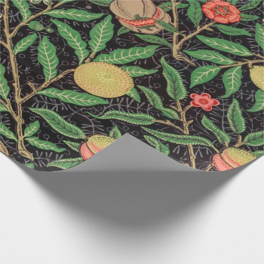 William Morris Fruit Pomegranate Floral Pattern Cadeaupapier (Hoek)