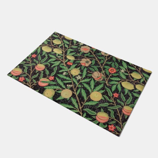 William Morris Fruit Pomegranate Floral Pattern Deurmat (Schuin)