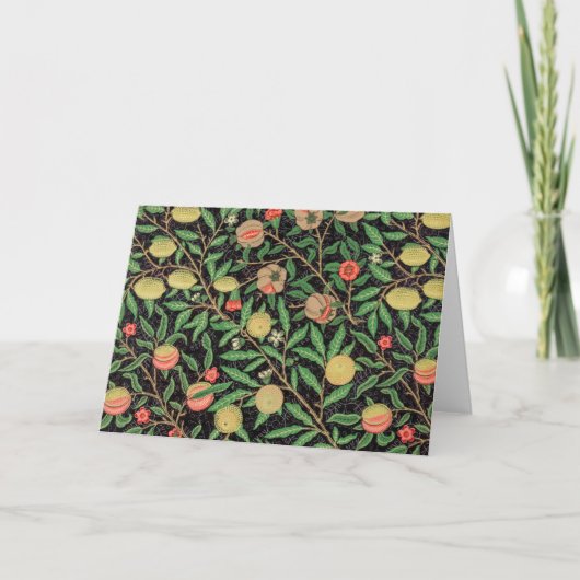 William Morris Fruit Pomegranate Floral Pattern Kaart (Voorkant)