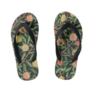 William Morris Fruit Pomegranate Floral Pattern Kinder Teenslippers