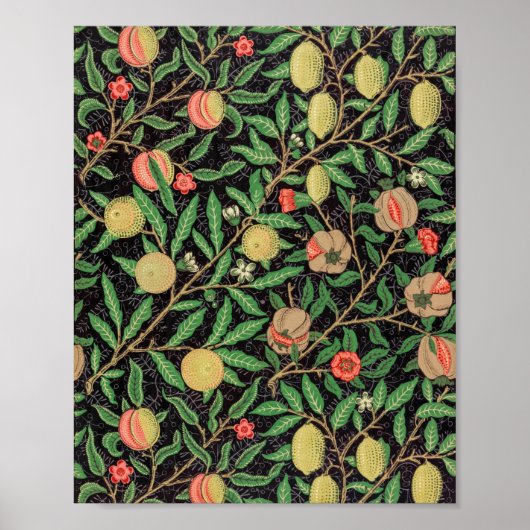 William Morris Fruit Pomegranate Floral Pattern Poster (Voorkant)