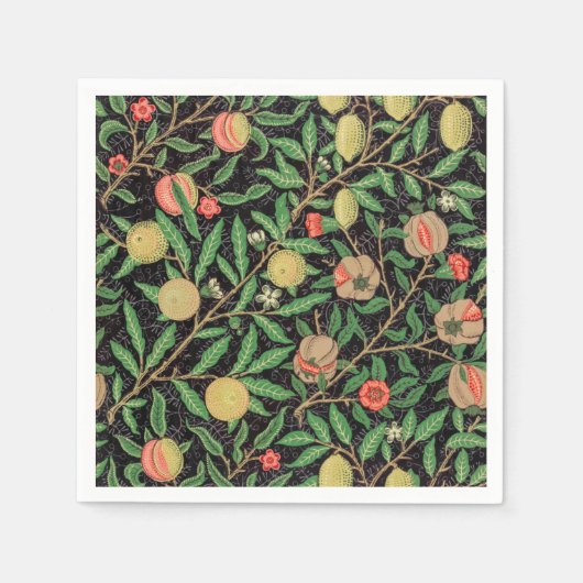 William Morris Fruit Pomegranate Floral Pattern Servet (Voorkant)