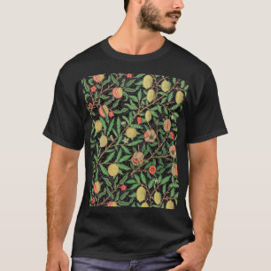 William Morris Fruit Pomegranate Floral Pattern T-shirt