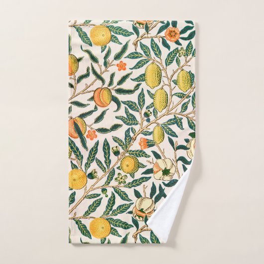 William Morris Fruit Pomegranate White Ornament Bad Handdoek (Handdoek)