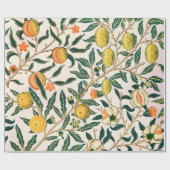 William Morris Fruit Pomegranate White Ornament Cadeaupapier (Vlak)