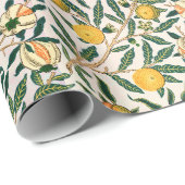 William Morris Fruit Pomegranate White Ornament Cadeaupapier (Rol Hoek)