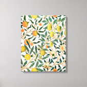 William Morris Fruit Pomegranate White Ornament Canvas Afdruk (Voorkant)