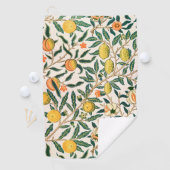William Morris Fruit Pomegranate White Ornament Golfhanddoek (Insitu)