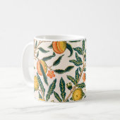 William Morris Fruit Pomegranate White Ornament Koffiemok (Voorkant links)