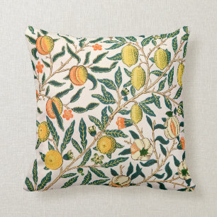 William Morris Fruit Pomegranate White Ornament Kussen