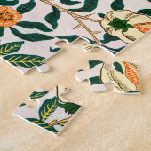 William Morris Fruit Pomegranate White Ornament Legpuzzel (Zijkant)