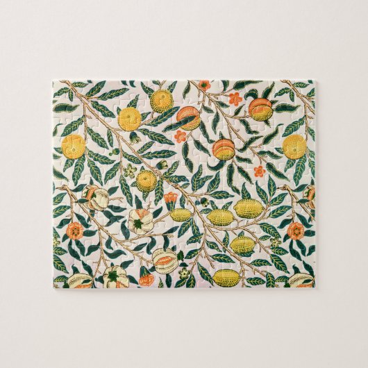 William Morris Fruit Pomegranate White Ornament Legpuzzel (Horizontaal)