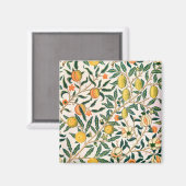 William Morris Fruit Pomegranate White Ornament Magneet (Voorkant / Achterkant)