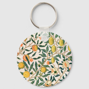 William Morris Fruit Pomegranate White Ornament Sleutelhanger