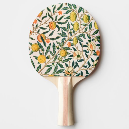 William Morris Fruit Pomegranate White Ornament Tafeltennisbatje (Voorkant)
