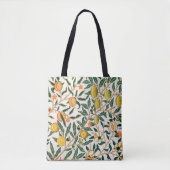 William Morris Fruit Pomegranate White Ornament Tote Bag (Voorkant)