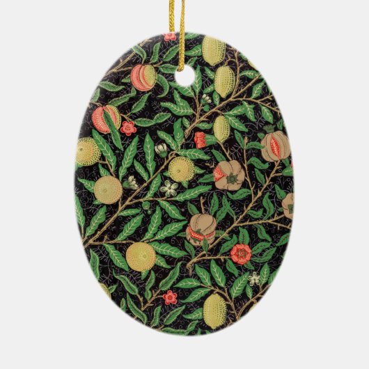 William Morris Fruitpatroon  Keramisch Ornament (Achterkant)
