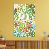 William Morris Garden Lily Wallpaper Fine Art Canvas Afdruk (Insitu (Woonkamer))