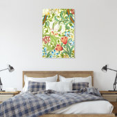 William Morris Garden Lily Wallpaper Fine Art Canvas Afdruk (Insitu (Slaapkamer))