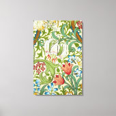 William Morris Garden Lily Wallpaper Fine Art Canvas Afdruk (Voorkant)