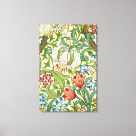 William Morris Garden Lily Wallpaper Fine Art Canvas Afdruk