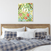William Morris Garden Lily Wallpaper Fine Art Canvas Afdruk (Insitu (Slaapkamer))