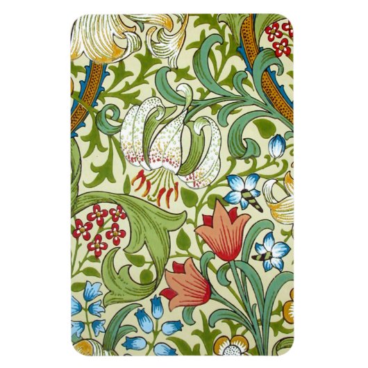 William Morris Garden Lily Wallpaper Magneet (Verticaal)