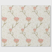 William Morris Garden Tulip Floral Pattern Cadeaupapier (Vlak)