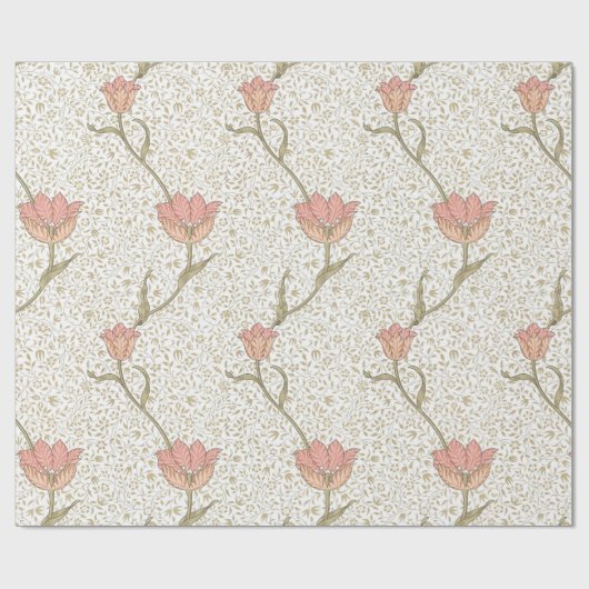 William Morris Garden Tulip Floral Pattern Cadeaupapier (Vlak)