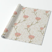 William Morris Garden Tulip Floral Pattern Cadeaupapier (Uitgerold)
