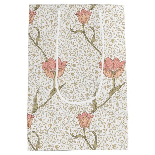 William Morris Garden Tulip Floral Pattern Medium Cadeauzakje (Achterkant)