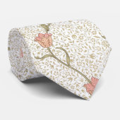 William Morris Garden Tulip Floral Pattern Stropdas (Opgerold)