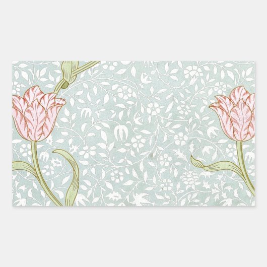 William Morris GardenTulip Rechthoekige Sticker (Voorkant)
