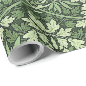 William Morris  gebladerte tinten van groen Cadeaupapier (Rol Hoek)