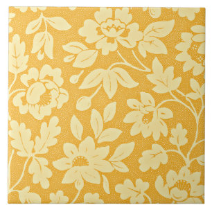 William Morris Geel Bloem Patroon Tegeltje