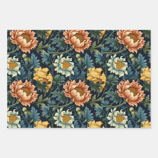 William Morris geïnspireerd 2 Inpakpapier Vel (Voorkant 3)