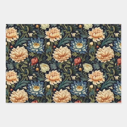 William Morris geïnspireerd 4 Inpakpapier Vel (Voorkant)