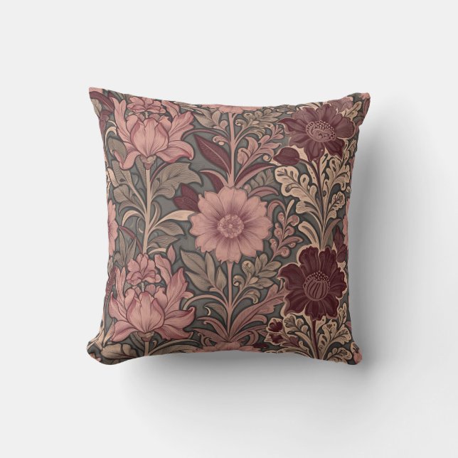 William Morris geïnspireerd bloempatroon Kussen (Voorkant)