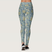 William Morris geïnspireerd bloempatroon Leggings (Achterkant)