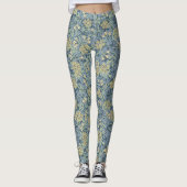 William Morris geïnspireerd bloempatroon Leggings (Voorkant)