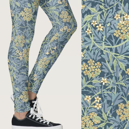 William Morris geïnspireerd bloempatroon Leggings