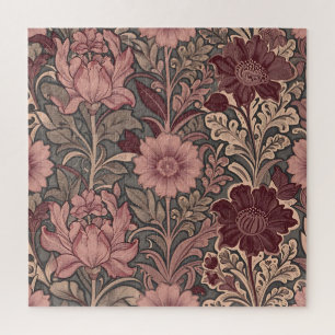 William Morris geïnspireerd bloempatroon Legpuzzel