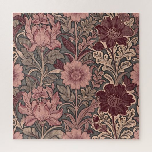 William Morris geïnspireerd bloempatroon Legpuzzel (Verticaal)