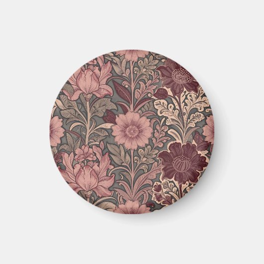 William Morris geïnspireerd bloempatroon Magneet (Voorkant)