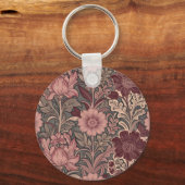 William Morris geïnspireerd bloempatroon Sleutelhanger (Achterkant)