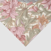 William Morris geïnspireerd blush roze salie groen Tissuepapier (Detail)
