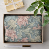 William Morris geïnspireerd blush salie pastel gro Tissuepapier (Geschenk)