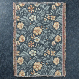 William Morris geïnspireerd botanisch stijlpatroon Deken